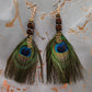 Peacock Unalome Earrings